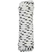 vidaXL Boottouw 10 mm 6 m Wit en zwart Polyester