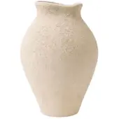 Bavary Terracota – vaas – Natura – handgemaakt – crèmekleur – hoogte 27 cm, Øopening 12 cm