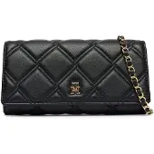 Tommy Hilfiger Clutch 'Quilted TH Monogram Chain Strap' zwart