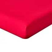 Homescapes Hoeslaken 160x200 cm – Rood – 100% Egyptisch Perkal Katoen – 200 TC