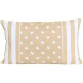 Homescapes Sterkussenhoes in beige met gestreepte rand, 30 x 50 cm