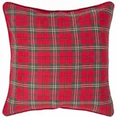 Homescapes Edward Red Tartan kussenhoes 60 x 60 cm