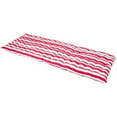 Homescapes Tuinbank Kussen – Rood-Wit Gestreept – 3 Zitter Zitkussen – 143x42 cm – Katoen – Wasbaar – voor Buitengebruik