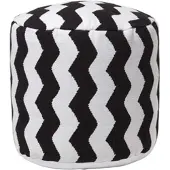 Homescapes Designer Kruk Poef Chevron rond