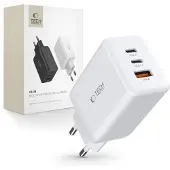 Tech-Protect Tech Protection 65 Watt 3 Poort USB Oplader Wit