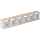 Lockweiler Opbergbakstelling | H113xB600xD91mm | 6 x B | kunststof wit | 1 stuk - 1500613 1500613
