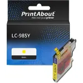 PrintAbout Huismerk vervangt Brother LC-985Y Inktcartridge Geel