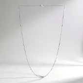 Cavill - Zilveren Halsketting - 925 Sterling Zilver - Gerhodineerd - Dun, Plat en Elegant - Ketting 45 cm - Voor Dames en Heren - Zilveren Sieraden