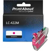 PrintAbout Inktcartridge LC-422M Magenta geschikt voor Brother