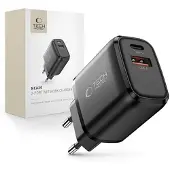 Tech-Protect NCA20 PD 20W / QC3.0 Netoplader - Zwart (USB-A / USB-C)