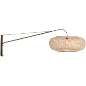 Steinhauer Wandlamp Maze Natural bronzen met bamboe kap Ø60 cm