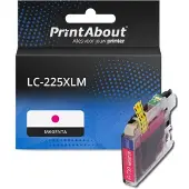 PrintAbout Inktcartridge LC-225XLM Magenta Hoge capaciteit geschikt voor Brother