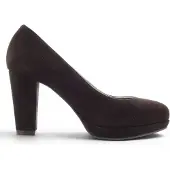 Noë Shoes Nadra Pump Dark Brown Suede