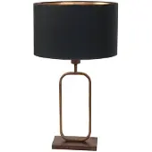 Steinhauer Tafellamp Stang 4814BR met zwarte linnen kap voor sfeerlicht