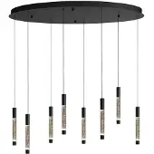 Steinhauer Hanglamp Alisio 4580ZW 8-lichts luxe glas in zwart
