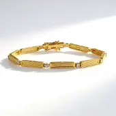 Cavill - Zilveren armband 925 sterlingzilver - 10 I2 bruine chocolade diamanten 0,45 ct - luxe, elegant dames sieraad 19 cm