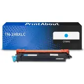 PrintAbout Huismerk vervangt Brother TN-248XLC Toner Cyaan Hoge capaciteit