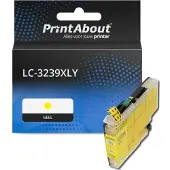 PrintAbout Inktcartridge LC-3239XLY Geel Hoge capaciteit geschikt voor Brother