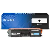 PrintAbout Toner TN-328BK Zwart Extra hoge capaciteit geschikt voor Brother