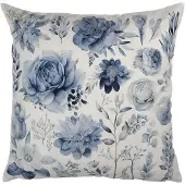 Clayre & Eef Sierkussen 45x45 cm Wit Polyester Bloemen