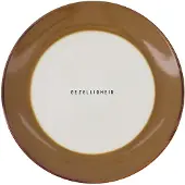 Zusss Ontbijtbordje Gezelligheid Keramiek White / Brown