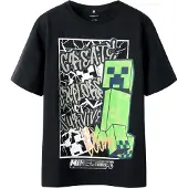Name it Shirt 'NKMMase Minecraft' lichtgrijs / grasgroen / zwart / wit