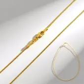 Cavill - Omega Ketting 925 Sterling Zilver Verguld - 55 cm - Moderne Elegante Halsketting Dames - Monotone Monosono Collection