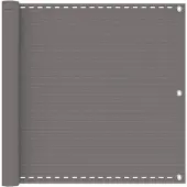 vidaXL Balkonscherm Lichtgrijs 90 x 500 cm HDPE en Aluminium
