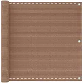 vidaXL Balkonscherm Taupe 90 x 700 cm HDPE en Aluminium