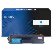 PrintAbout Huismerk vervangt Brother TN-426C Toner Cyaan Extra hoge capaciteit