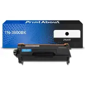 PrintAbout Toner TN-3600BK Zwart geschikt voor Brother