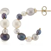 Cavill - Zilveren oorbellen - 925 Sterling Zilver - Witte Zoetwaterkweekparels Fancy Slijpsel - Elegante parel oorbellen dames - Hoogwaardige sieraden