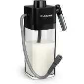 Klarstein SteelPresso Melkopschuimer – 0,55L, Elektrisch, Voor romig melkschuim, Eenvoudige reiniging, Compatibel met SteelPresso koffiemachines, Hygiënisch oppervlak, Transparant