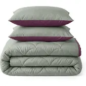 Sleeptime Lazy Lazy Dekbed Zonder Overtrek - Groen/Rose 140 x 200 cm