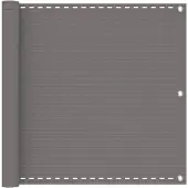vidaXL Balkonscherm Lichtgrijs 120 x 400 cm HDPE en Aluminium