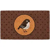 Clayre & Eef Deurmat Bruin Kokos Vogel