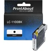 PrintAbout Inktcartridge LC-1100BK Zwart geschikt voor Brother