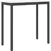 vidaXL Bartafel Wit 110 x 55 x 105 cm Massief grenenhout