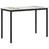 vidaXL Eettafel Wit 110 x 55 x 75 cm Massief grenenhout