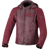 Macna Cocoon 2.0 waterdichte damesmotorfietsjas, bordeauxrood, maat M