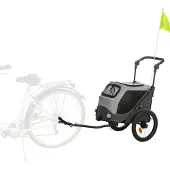 Trixie fietskar opvouwbaar snelvouw functie tot 45kg grijs - xl 87,5x93/150x97 cm