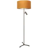 Steinhauer Vloerlamp Stang 4842BR met leeslicht en gouden velours kap
