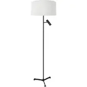 Steinhauer Vloerlamp Stang 4836ZW met leeslicht en witte kap
