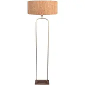 Steinhauer Vloerlamp Stang 4827BR - brons armatuur met beige kurk kap