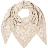 Zwillingsherz Doek 'Love is Love' beige / beige gemêleerd / wit