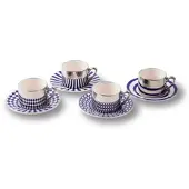 Pols Potten Espressokop Aunty Dark Blue (Set van 4)