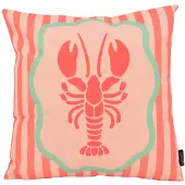 NOVÉE Coral Lobster Kreeft Kussenhoes | 45x45 cm | Katoen/Linnen