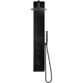 Vente-unique Douchekolom met massagestralen JUBIDA - zwart - 20*130 cm