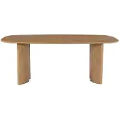 Vente-unique Eettafel voor 8 personen van mangohout - Naturel - ISLARA