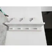 Moliland - Półkowieszak in Huisvorm - 4 Haken - Metalen Knoppen